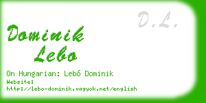 dominik lebo business card
