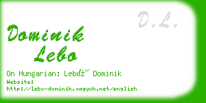 dominik lebo business card